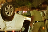 Udupi: 4 injured after car hits divider; overturns